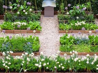 ​London Kitchen Garden - Small Garden Design by LS+L homify Сад Дерево Різнокольорові kitchen garden,Potager,Town garden,Small garden