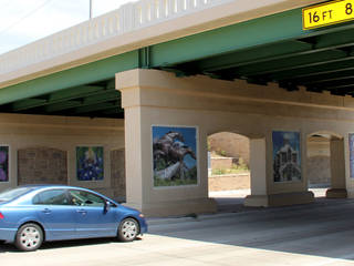 COLLEGE STATION , alto diseño en mosaico alto diseño en mosaico Pasillos, vestíbulos y escaleras modernos Azulejos