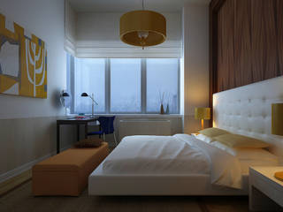 NYC. The silence, KAPRANDESIGN KAPRANDESIGN Phòng ngủ phong cách tối giản Gỗ Wood effect