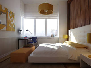 NYC. The silence, KAPRANDESIGN KAPRANDESIGN 미니멀리스트 침실 엔지니어드 우드