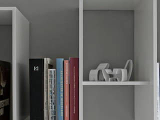 Skyline bookshelve, Nick Ronde Ontwerpen Nick Ronde Ontwerpen Медиа комната в стиле модерн