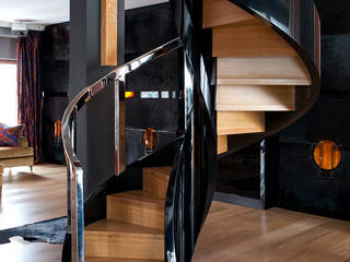 ST780 Schody nowoczesne gięte / ST780 Modern Curved Stairs, Trąbczyński Trąbczyński الممر الحديث، المدخل و الدرج