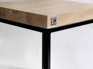 Oak and steel small display table “ELFIN”, NordLoft - Industrial Design NordLoft - Industrial Design Scandinavian style bedroom