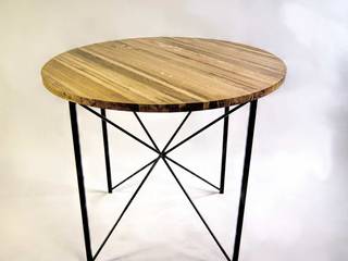 Steel and oak wood kitchen table „COPENHAGEN”, NordLoft - Industrial Design NordLoft - Industrial Design Cuisine scandinave