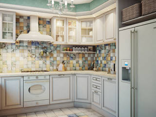 Дизайн-проект 4-х комнатной квартиры, г. Москва, Анна Теклюк Анна Теклюк Country style kitchen