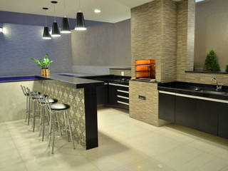 Área Externa, Impelizieri Arquitetura Impelizieri Arquitetura Modern kitchen