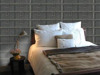 Basket Wallpaper, Vicente Galve Studio Vicente Galve Studio Industrial style bedroom