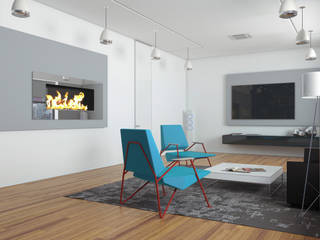 ultra modern, Nox Nox Minimalist living room