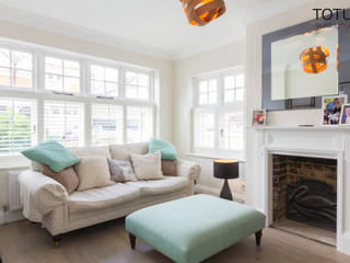 New life for a 1920s home - extension and full renovation, Thames Ditton, Surrey, TOTUS TOTUS Classic style living room