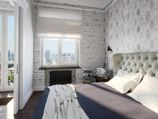 Квартира-студия в стиле лофт в центре Москвы, Aiya Design Aiya Design Industrial style bedroom