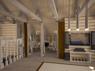 " Бархатный сезон " ДОМ 2-ой этаж, 54 кв.м, МО, Krupp Interiors Krupp Interiors Salas de estilo minimalista