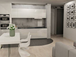 Minimalistyczny apartament , Artenova Design Artenova Design Modern kitchen