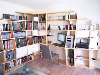 BIBLIOTHEQUE • 92°, SUPERSTRATE - Réalisateurs d'intérieur SUPERSTRATE - Réalisateurs d'intérieur Eclectic style study/office