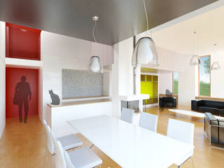 Loft F01, 3B Architecture 3B Architecture 모던스타일 다이닝 룸