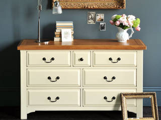 Westbury Painted 3+4 Drawer Chest The Cotswold Company غرفة المعيشة خزانات و أدراج جانبية