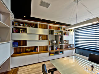 Cobertura de luxo, Espaço do Traço arquitetura Espaço do Traço arquitetura Modern study/office