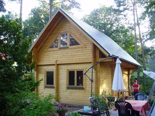 Flexibles Blockhaus Fjord als Bausatz , THULE Blockhaus GmbH - Ihr Fertigbausatz für ein Holzhaus THULE Blockhaus GmbH - Ihr Fertigbausatz für ein Holzhaus Rustykalne domy