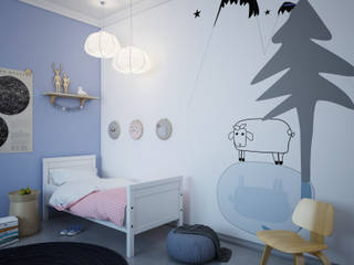 Tapety dla dzieci- MURALE , Humpty Dumpty Room Decoration Humpty Dumpty Room Decoration Paredes y pisos de estilo moderno Multicolor