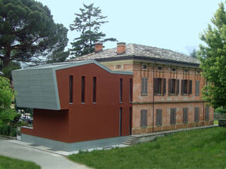 Ampliamento biblioteca Villa Michetti a Pont-Saint-Martin (AO), Eddy Cretaz Architetttura Eddy Cretaz Architetttura บ้านและที่อยู่อาศัย