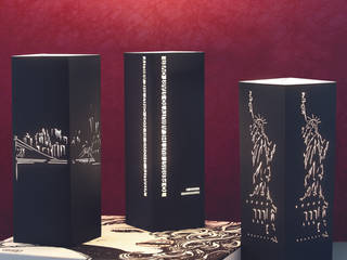 New York, W-Lamp W-Lamp Salas de estar modernas