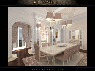 Villa Moscow, BenciDesign BenciDesign Столовая комната в эклектичном стиле