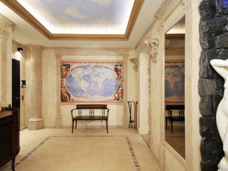 ЖК "Воробьевы Горы", Sky Gallery Sky Gallery Mediterranean style corridor, hallway and stairs