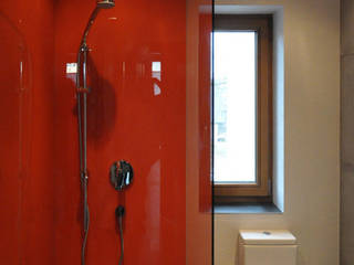 Szarości i pomarańcze, Tarna Design Studio Tarna Design Studio Industrial style bathrooms