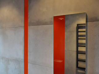 Szarości i pomarańcze, Tarna Design Studio Tarna Design Studio Industrial style bathroom