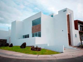 Casa Pitahayas 4 Lote 1, Zibatá, El Marqués, Querétaro, JF ARQUITECTOS JF ARQUITECTOS Bureau minimaliste Briques Blanc