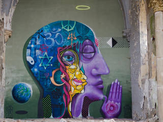 Street Art - Master Peace, Bombye Kreation Bombye Kreation Garajes de estilo ecléctico