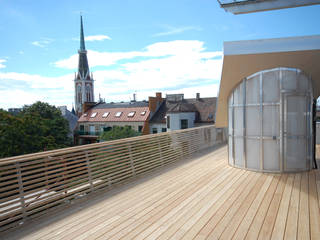 loft conversion, 1180 vienna, allmermacke allmermacke Modern Terrace Wood