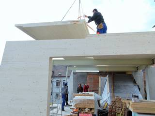 loft conversion, 1180 vienna, allmermacke allmermacke Modern houses Engineered Wood Transparent