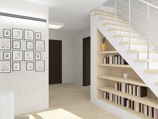 Коттедж в поселке Сепыч, Design Rules Design Rules Eclectic style corridor, hallway & stairs