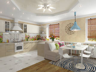 Коттедж в поселке Октябрьский, Design Rules Design Rules Mediterranean style living room