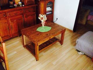 table basse à roulettes, Palcreassion Palcreassion Klassische Wohnzimmer Holz Holznachbildung