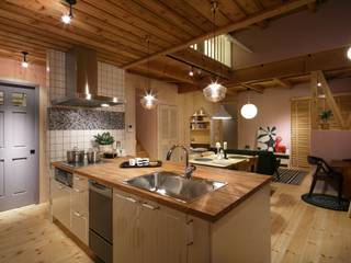 U's HOUSE, dwarf dwarf Scandinavian style kitchen Wood Wood effect