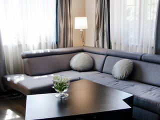 Klimatyczne mieszkanie w Bielsku-Białej, in2home in2home Eclectic style living room