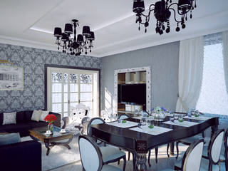 Villa Nicolina, Shtantke Interior Design Shtantke Interior Design Salas de estar clássicas