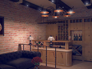 Grand Villa, Shtantke Interior Design Shtantke Interior Design Ruang Penyimpanan Wine/Anggur Klasik
