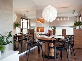 Mieszkanie z lustrem, Finchstudio Finchstudio Modern Dining Room