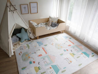 미니멀 빌리지 러그 , (주)데코뷰 (주)데코뷰 Nursery/kid’s room Textile Amber/Gold