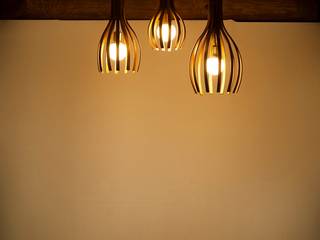 월넛 행잉 펜던트 조명 _ Curve Pendant Lighting , 유닛디자인 유닛디자인 Modern Dining Room Lighting