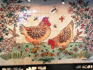 Tile murals, Kate Glanville Kate Glanville Cozinhas ecléticas