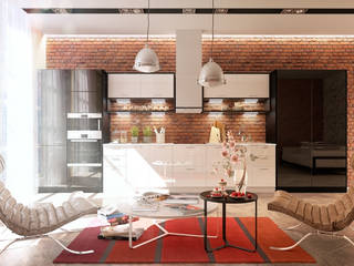 kitchen_loft, Дмитрий Каючкин Дмитрий Каючкин Cozinhas industriais