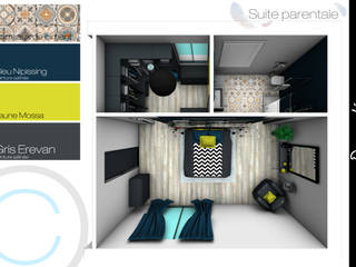 Architecture d'intérieur - Suite parentale, Crhome Design Crhome Design Eclectic style bedroom