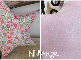 Coussin Personnalisé , Nid Ange Carqueiranne Nid Ange Carqueiranne Детская комната в стиле модерн Хлопок Красный