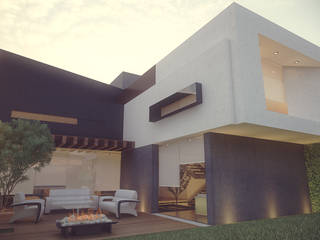 Vista Posterior 21arquitectos Casas de estilo minimalista