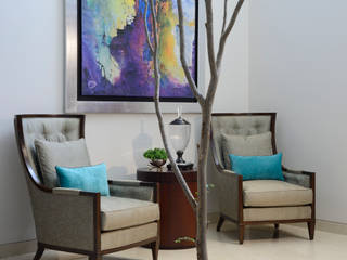 homify Modern corridor, hallway & stairs Marble Turquoise