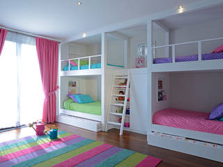 Literas Recamara Infantil Casa GL homify Dormitorios infantiles de estilo moderno Madera Blanco