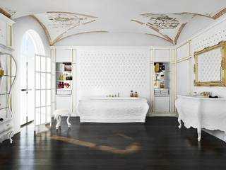 Aranżacja łazienki w stylu lat '700, Bianchini & Capponi Bianchini & Capponi クラシックスタイルの お風呂・バスルーム